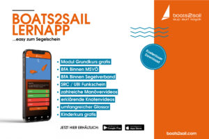 Boats2sail Lernapp, erhältlich im Appstore und Playstore